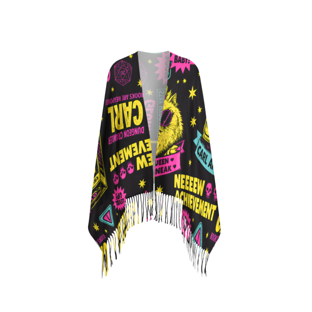 Neon Dungeon Mayhem Geek Soft Fringed Scarf