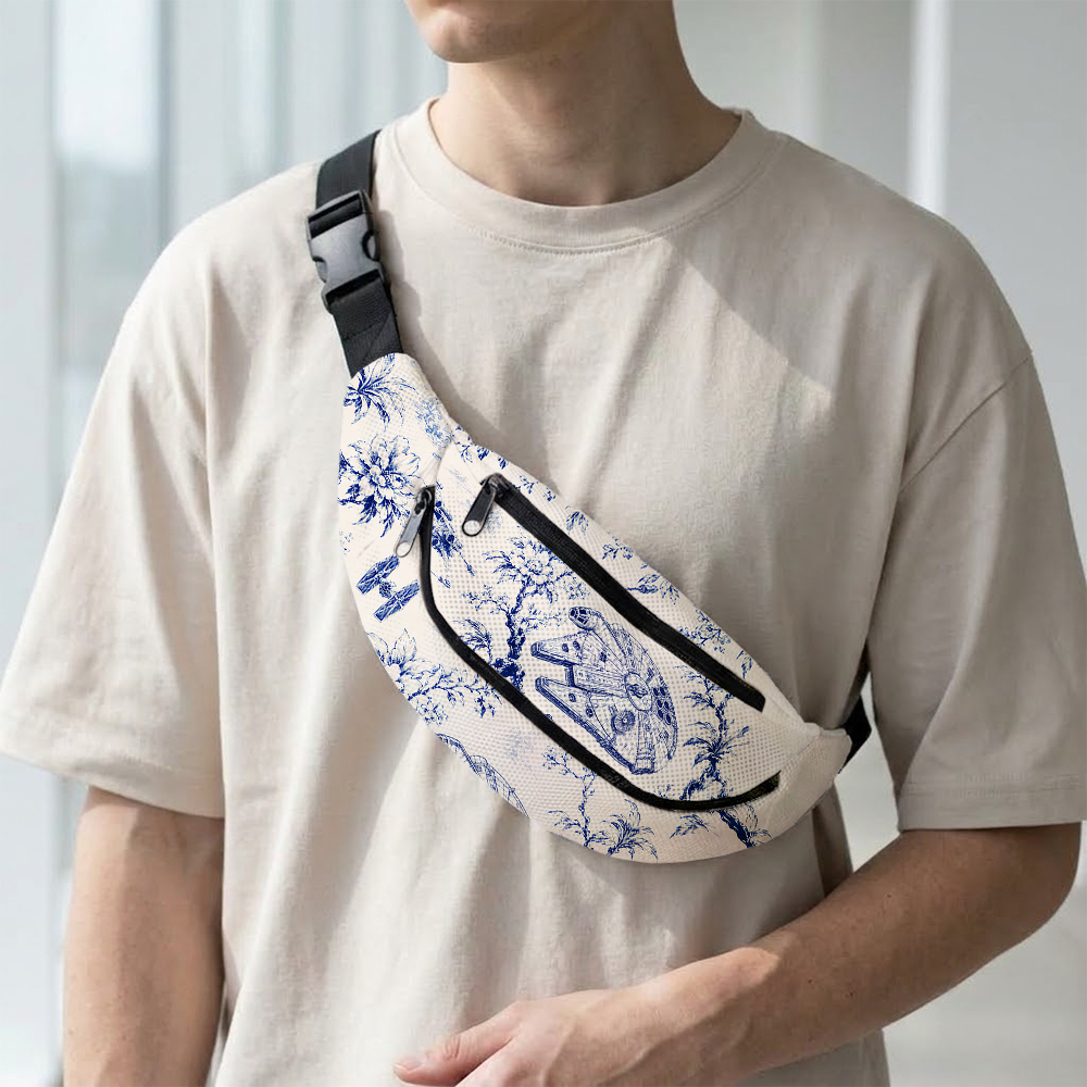 Celestial Blueware Geek Canvas Waist Pack