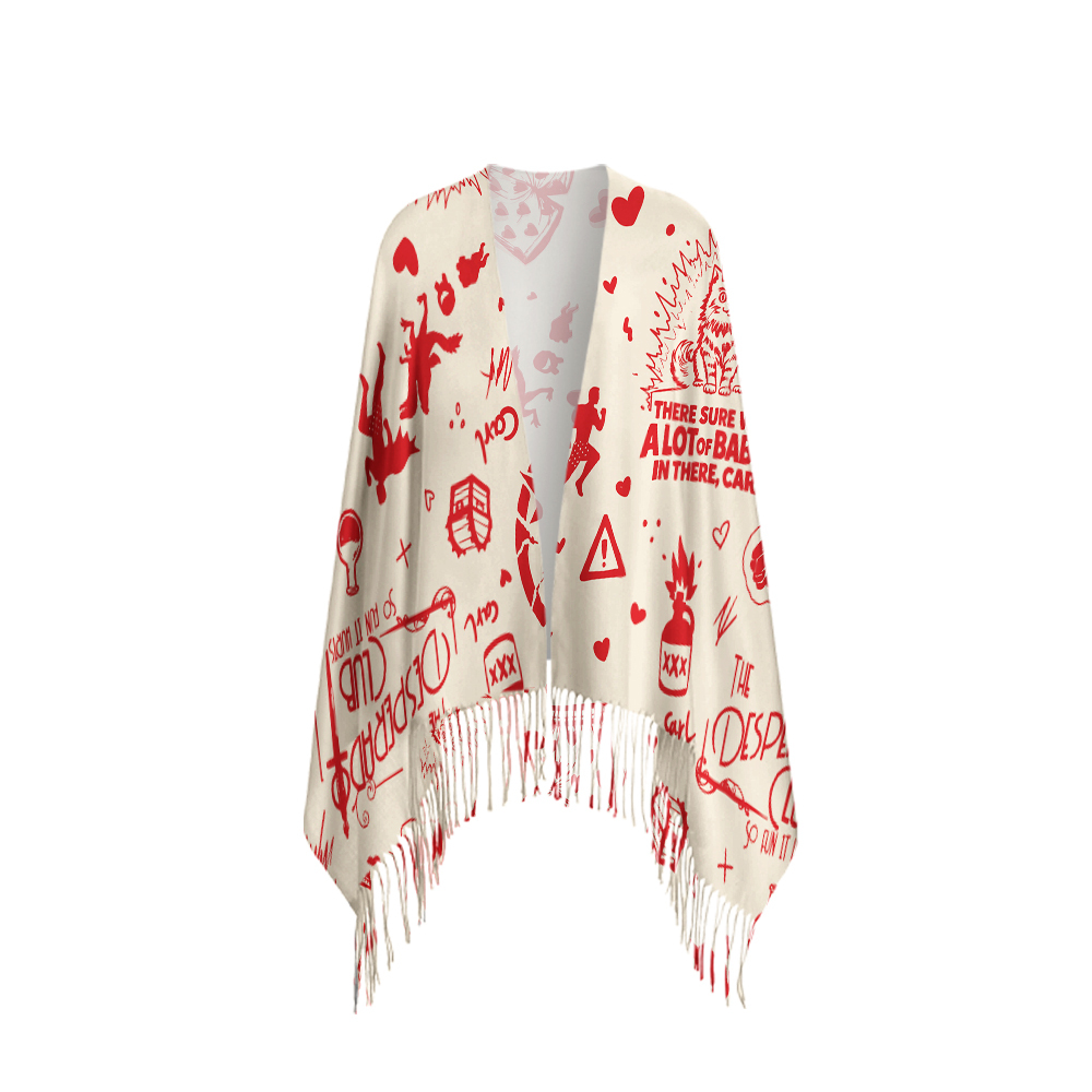 The Desperado Club Doodle Geek Soft Fringed Scarf