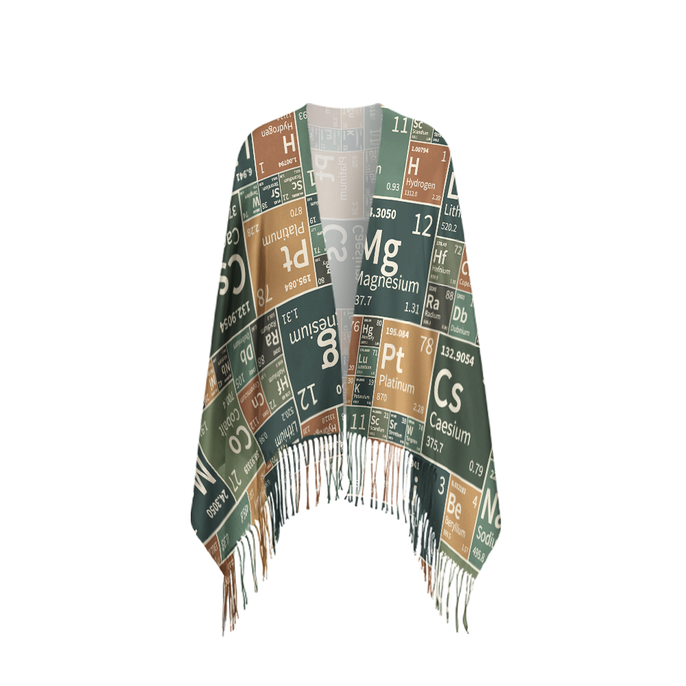 Periodic Chic Geek Soft Fringed Scarf