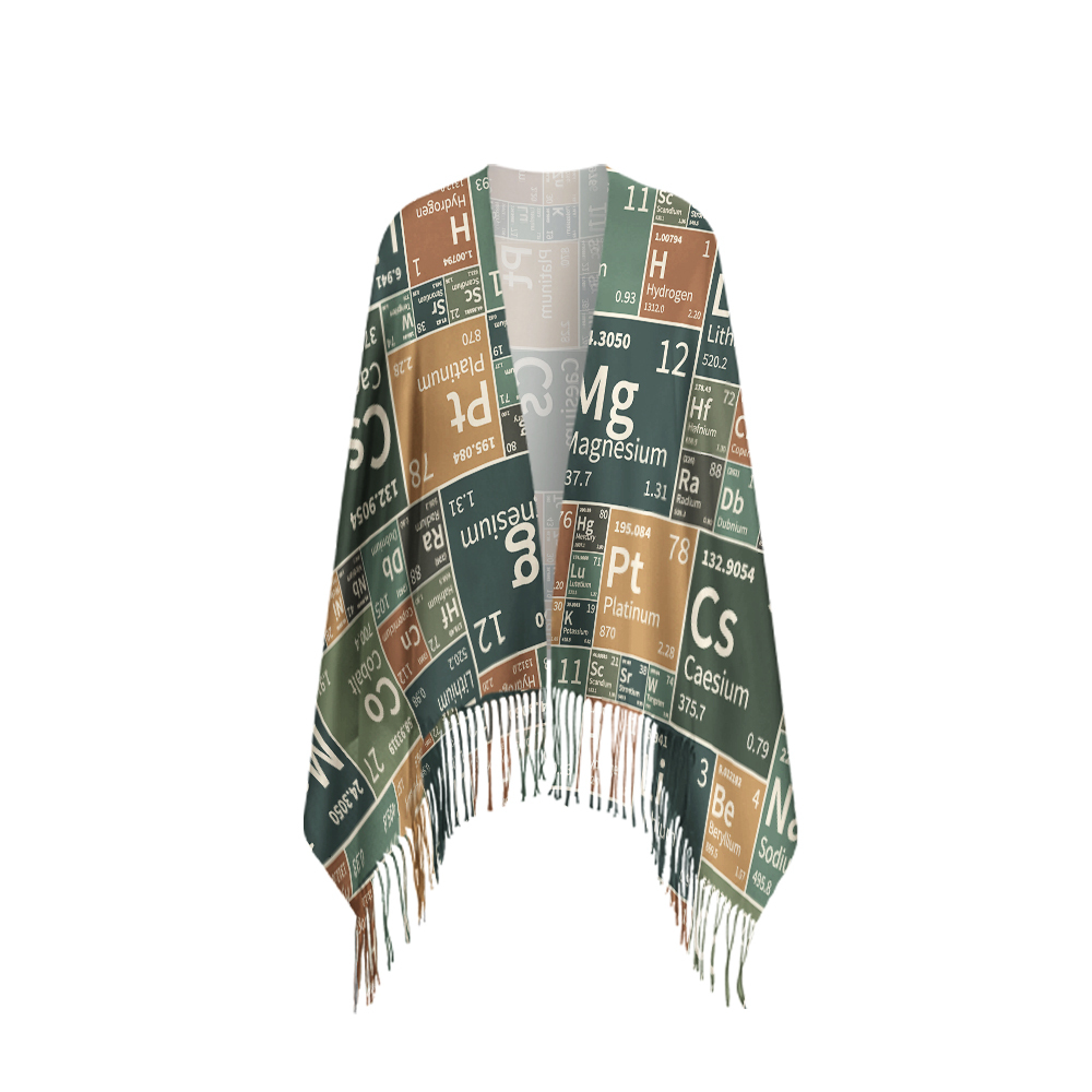 Periodic Chic Geek Soft Fringed Scarf