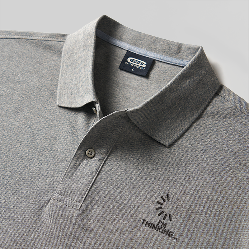 I'm Thinking Geek Embroidered Polo Shirts