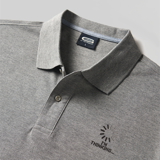 I'm Thinking Geek Embroidered Polo Shirts