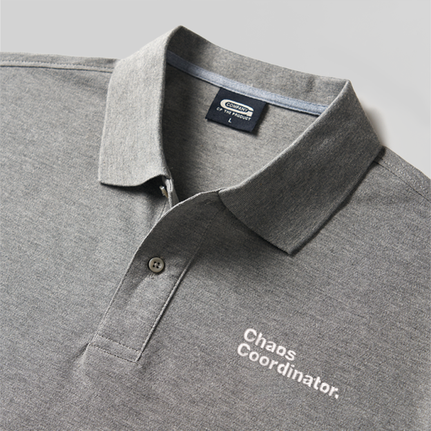 Chaos Coordinator Geek Embroidered Polo Shirts