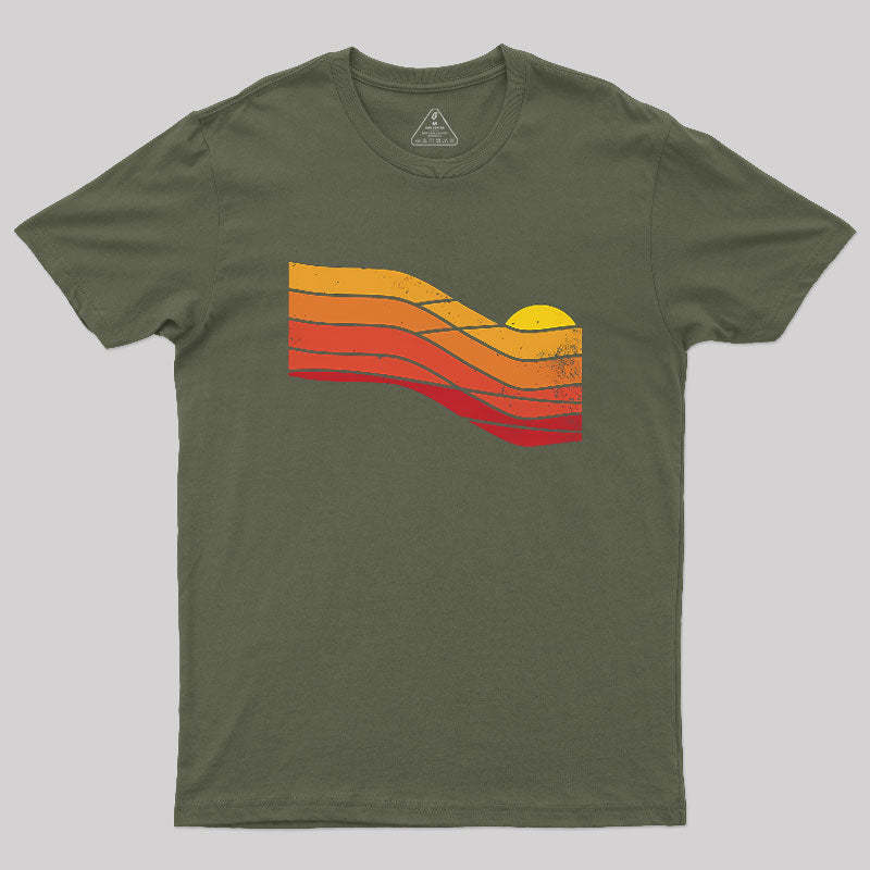 70s Retro Sunset Geek T-Shirt