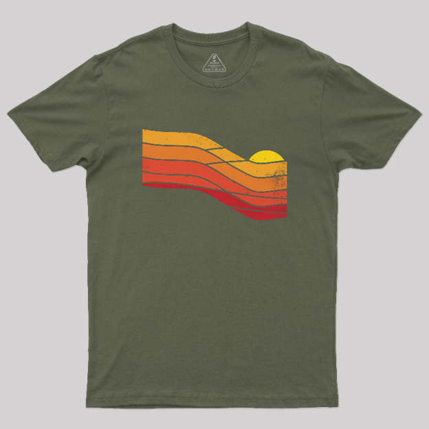 70s Retro Sunset Geek T-Shirt