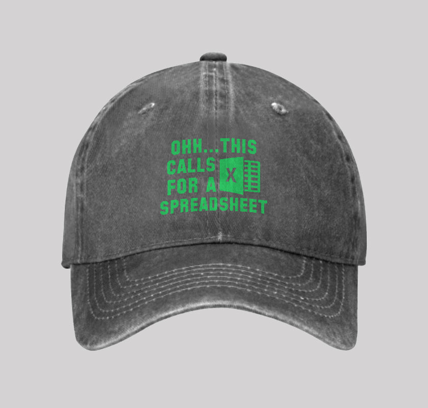 Ohh...This Calls for a Spreadsheet Geek Washed Vintage Baseball Cap