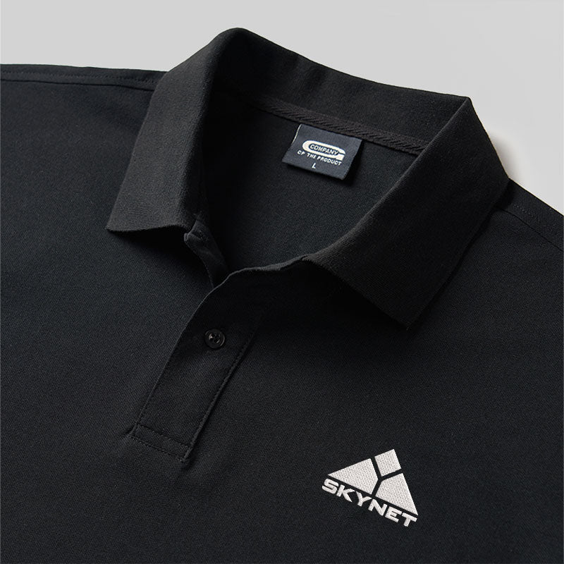 Geek Skynet Embroidered Polo Shirts