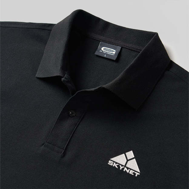 Geek Skynet Embroidered Polo Shirts