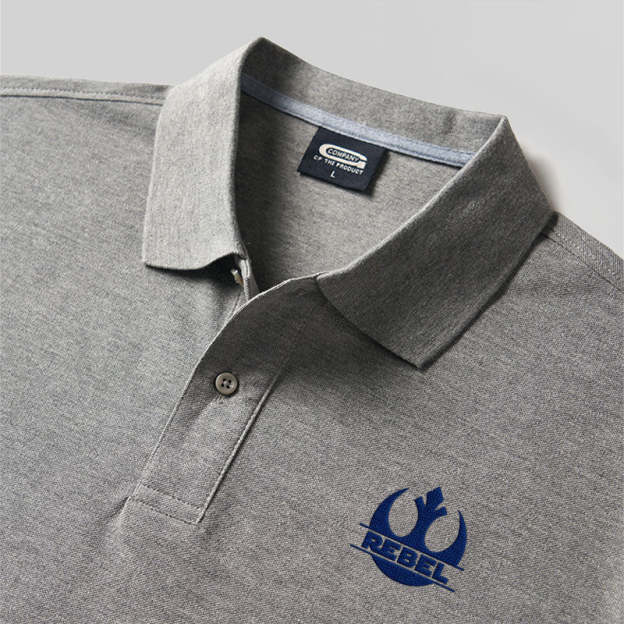 Rebel Geek Embroidered Polo Shirts