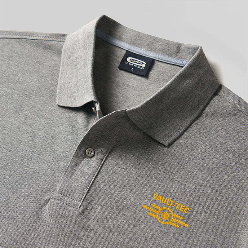 Vault Tec Geek Embroidered Polo Shirts