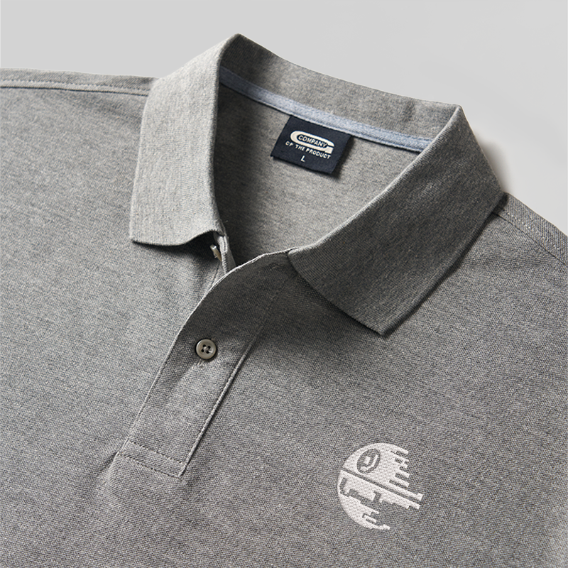Death Star Geek Embroidered Polo Shirts