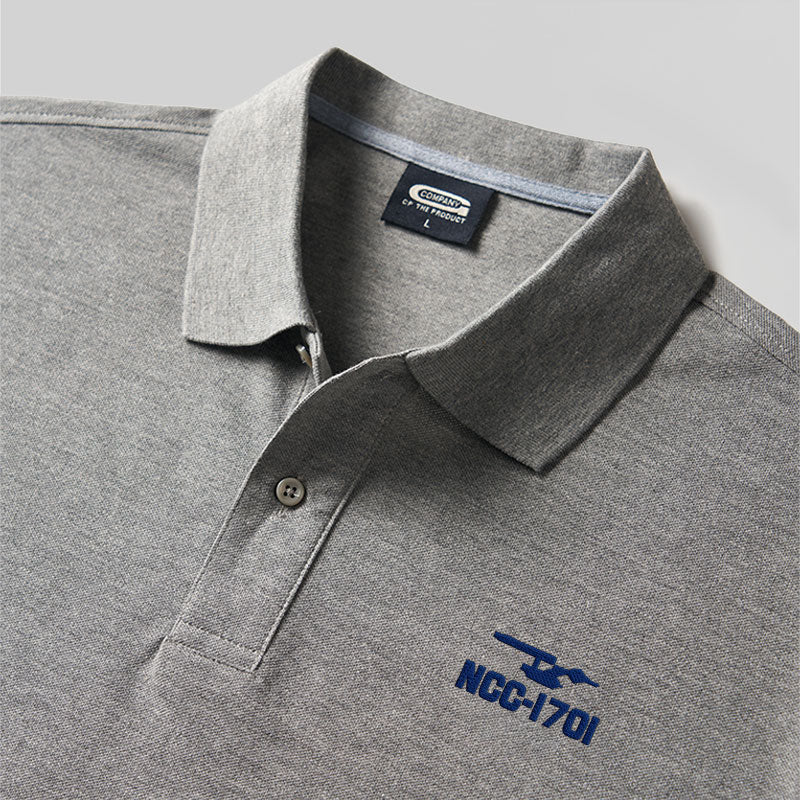 Ncc 1701 Geek Embroidered Polo Shirts