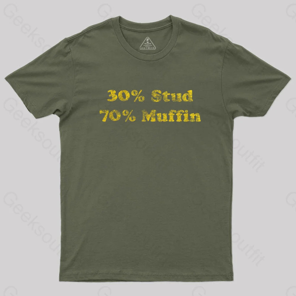 30 Stud 70 Muffin T-Shirt Army Green / S