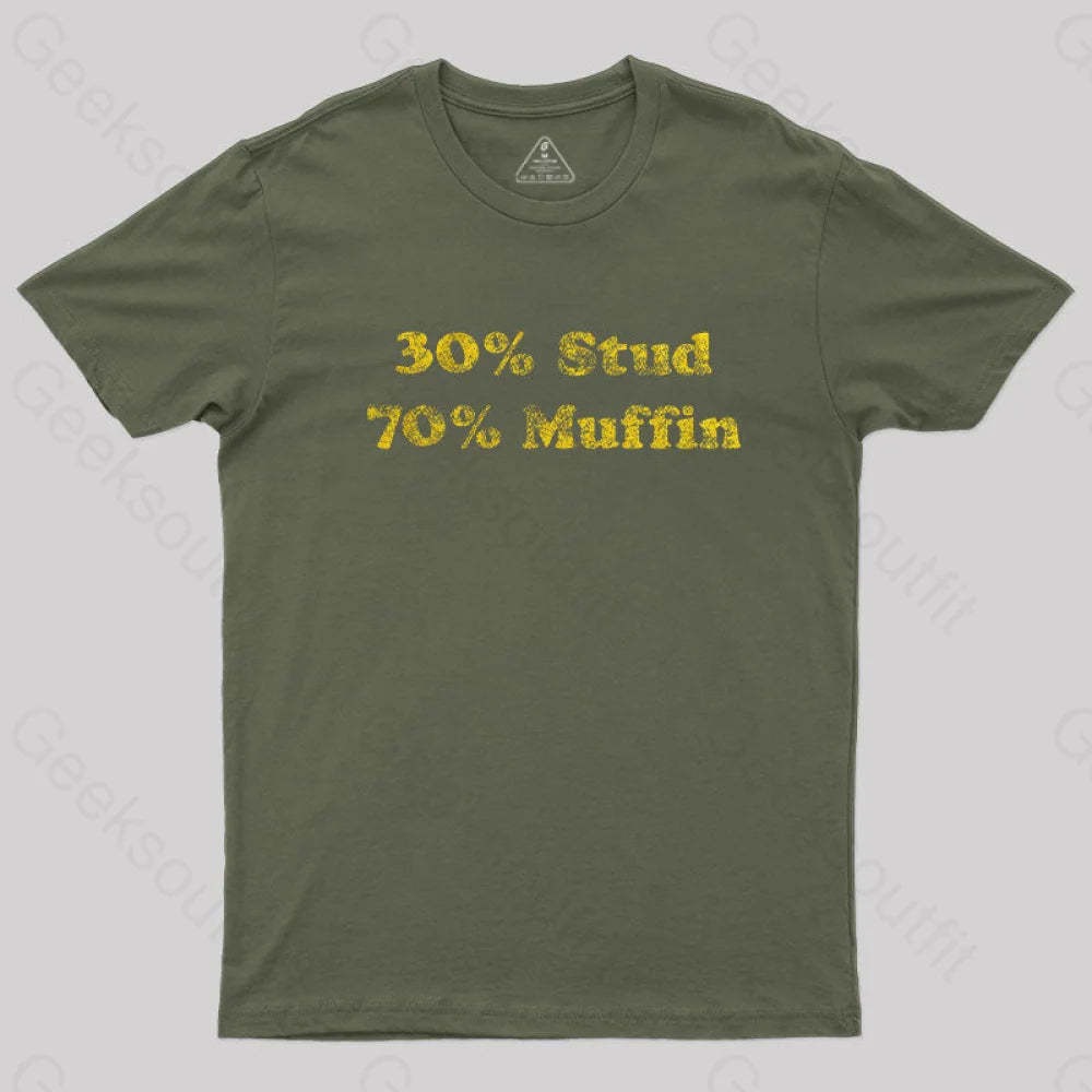 30 Stud 70 Muffin T-Shirt Army Green / S