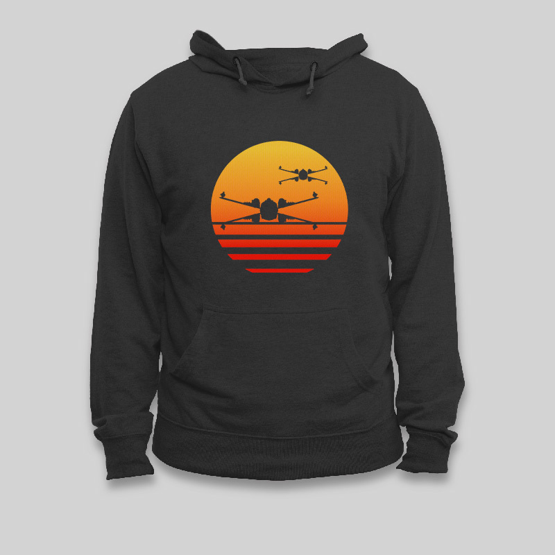 Sunset Wing Starfighter Geek Hoodie