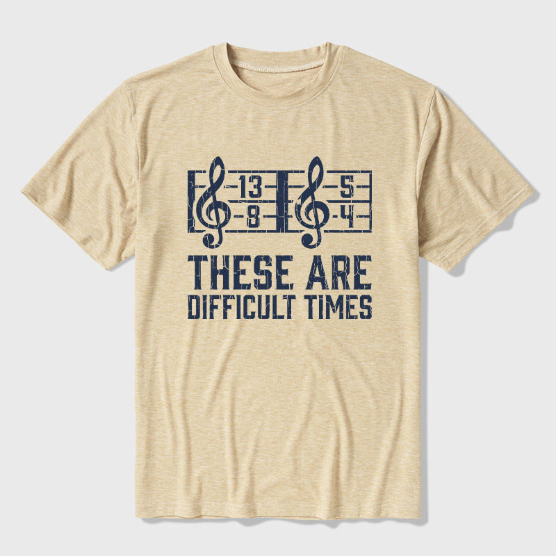 Music Difficult Times Ultra Soft Heather Tee