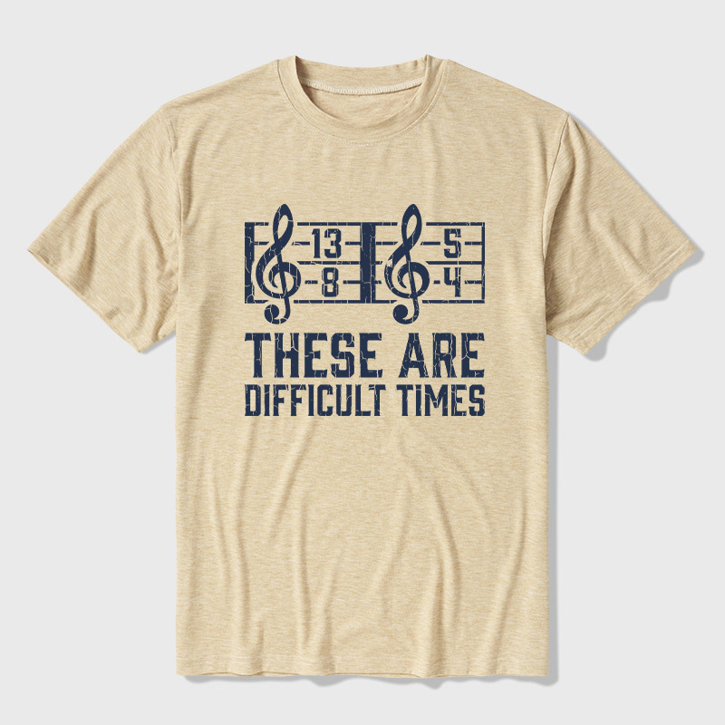 Music Difficult Times Ultra Soft Heather Tee