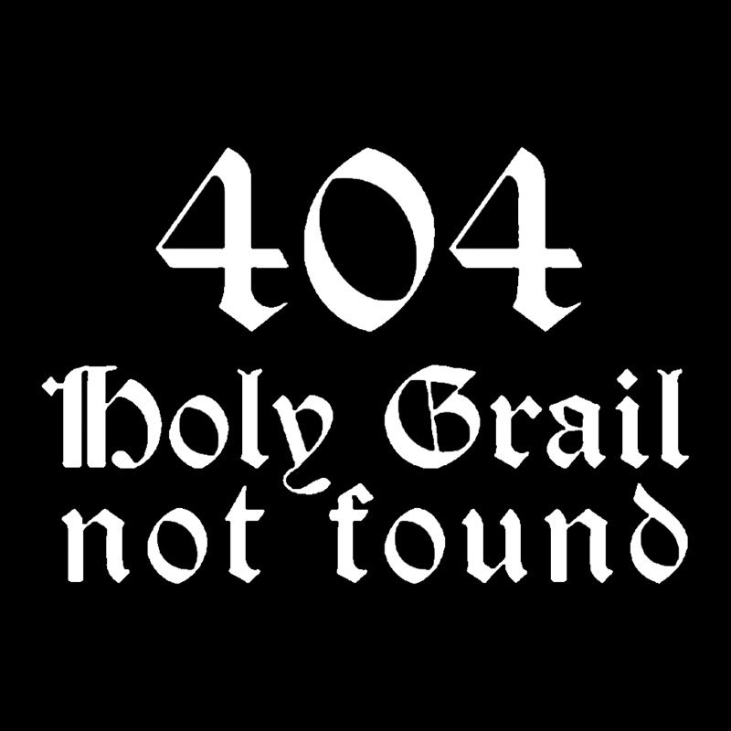 Erro 404 Holy Grial Not Found Geek T-Shirt