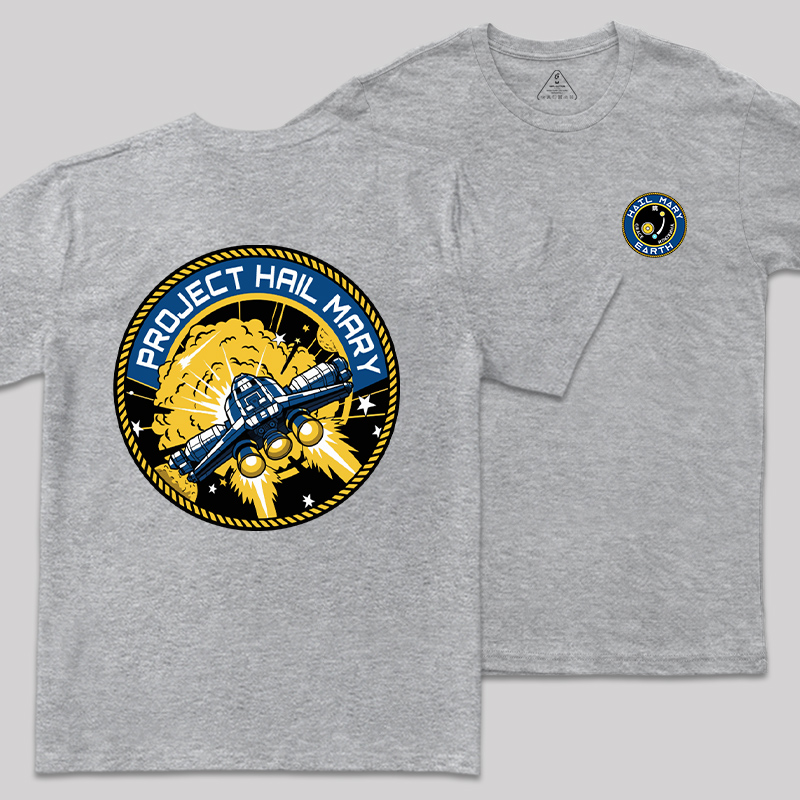 HM-01 Mission Badge Front and Back Printed T-Shirt
