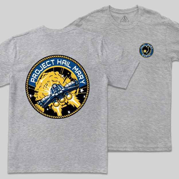 HM-01 Mission Badge Front and Back Printed T-Shirt
