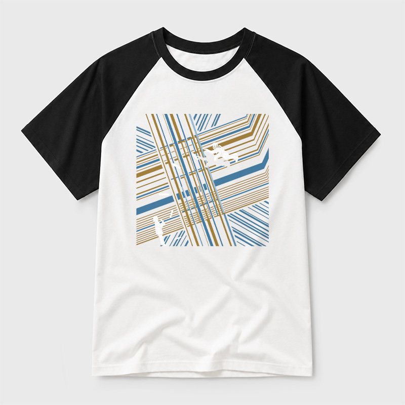 Library of Time Geek Retro Raglan T-Shirt