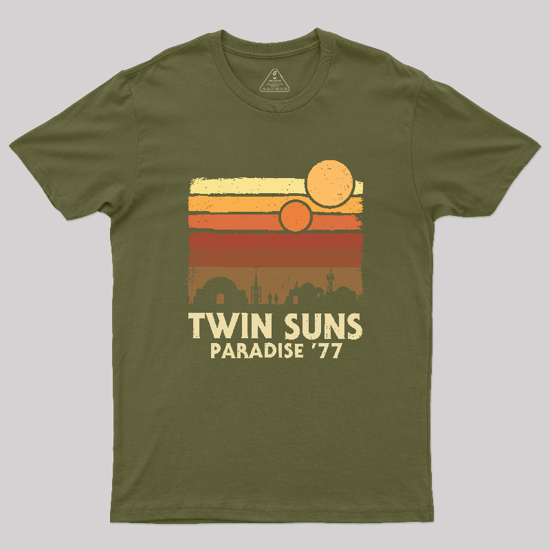Twin Suns Paradise77 Geek T-Shirt