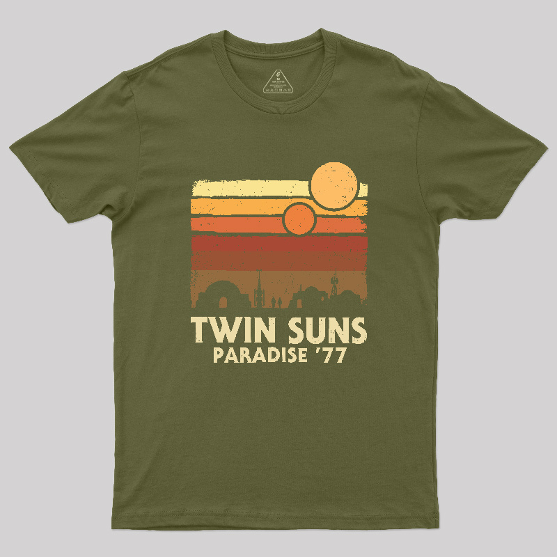 Twin Suns Paradise77 Geek T-Shirt