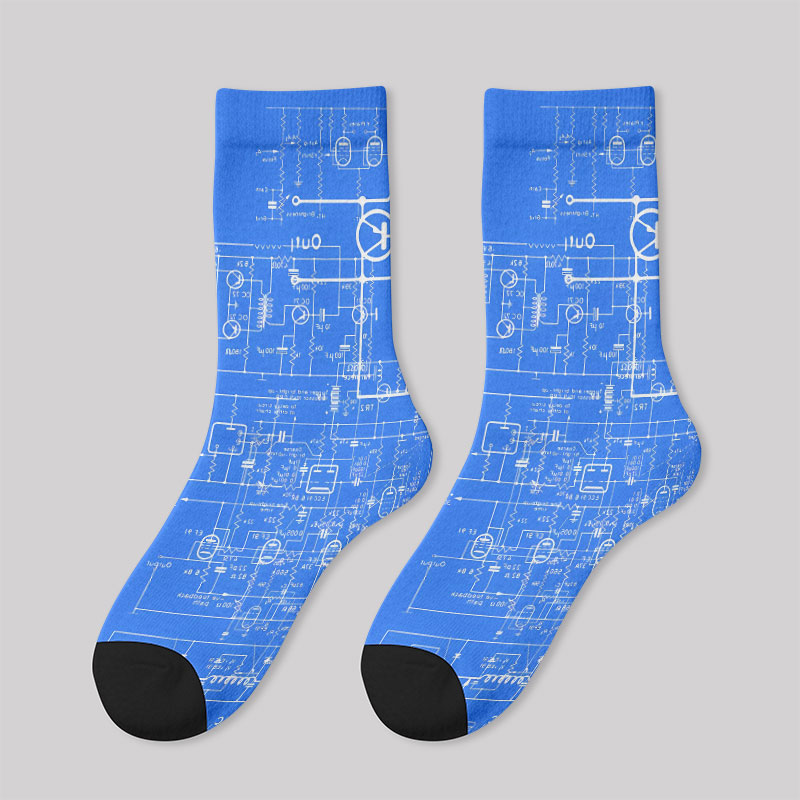 Physical Circuit Diagram Men's Socks