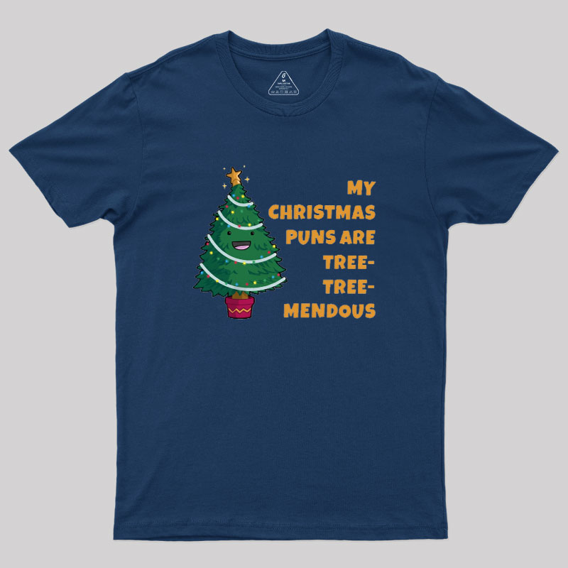 Tree-Mendous Christmas Pun Geek T-Shirt