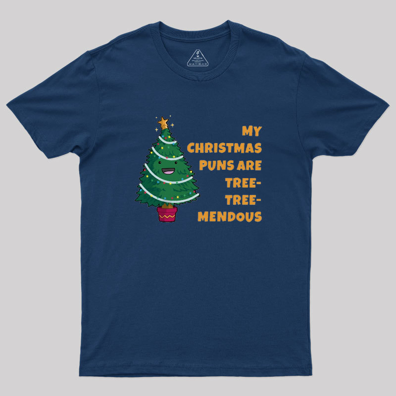 Tree-Mendous Christmas Pun Geek T-Shirt