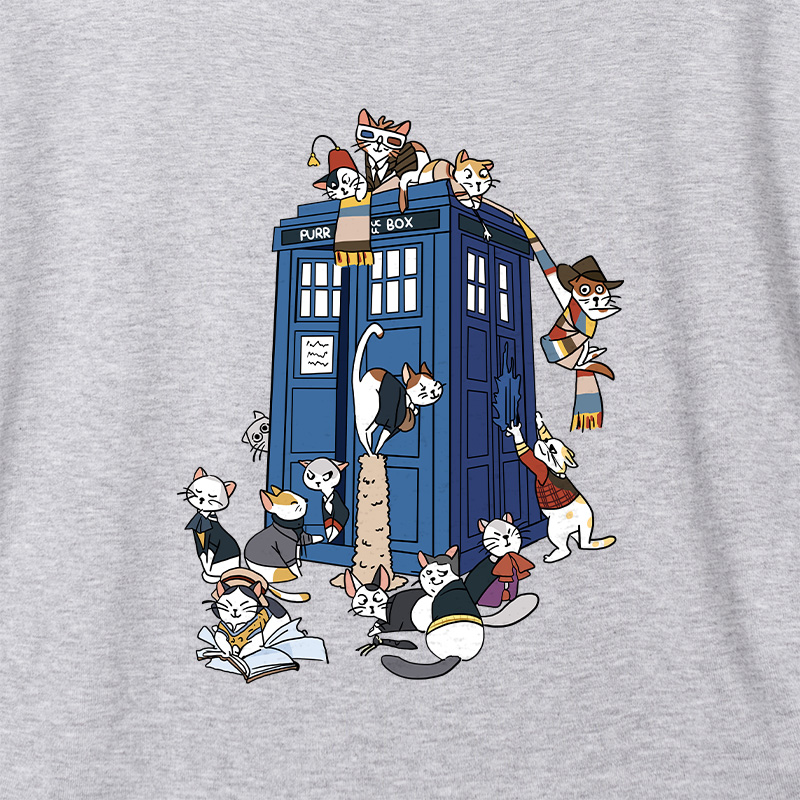 Doctor Cat Geek Dolman Sleeve V-Neck Shirt