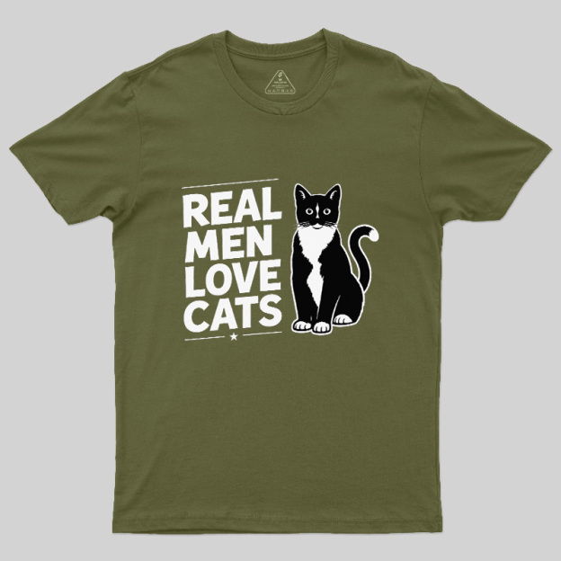 Real Men Love Cats Geek T-Shirt