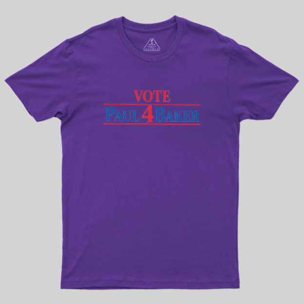Retro Campaign Vote Paul 4 Baker Novelty Geek T-Shirt