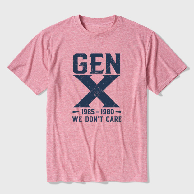 Gen X 1965-1980 We Don't Care Ultra Soft Heather Tee