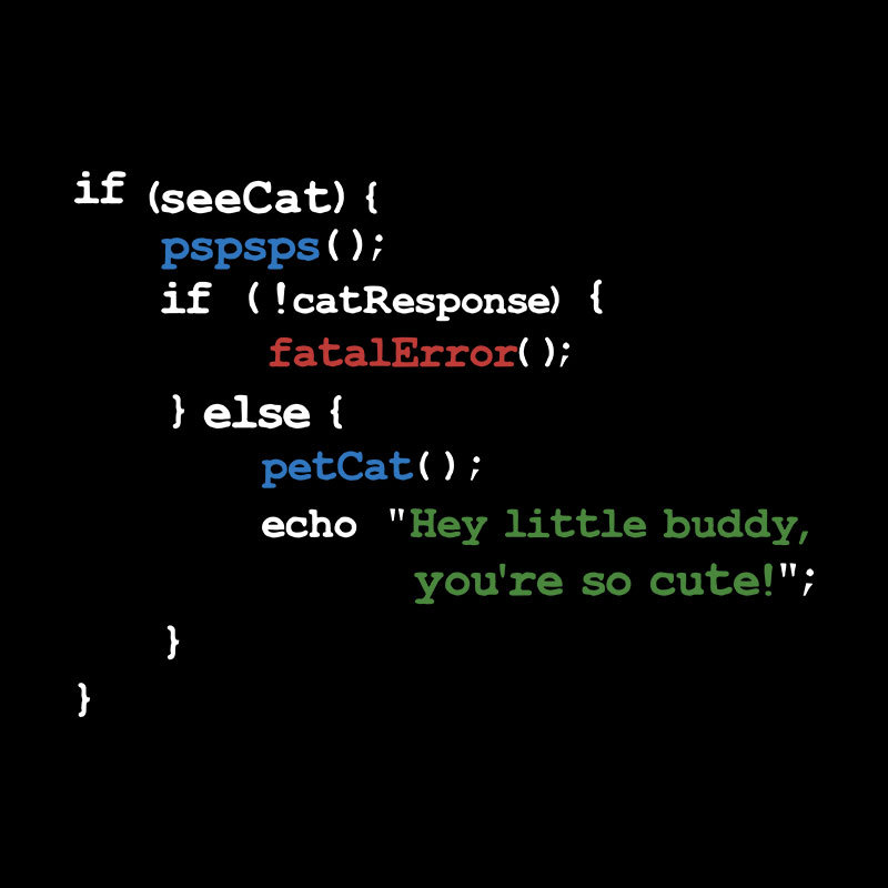If See Cat Code Geek T-Shirt