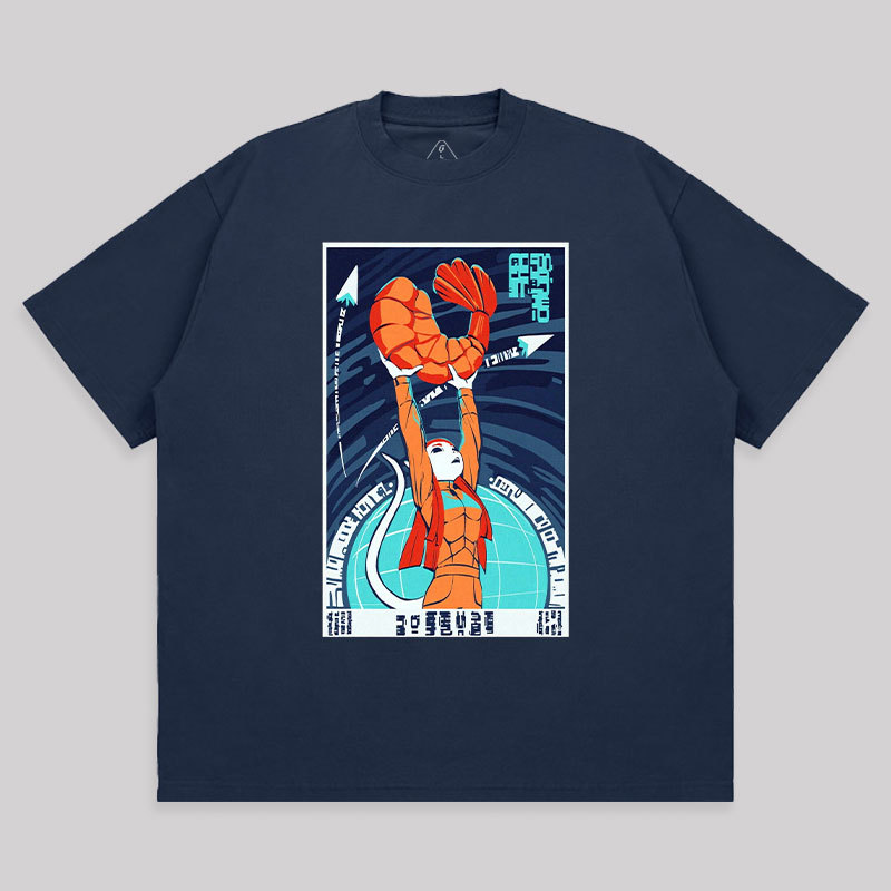 In Shrimp We Trust Unisex Oversized T-shirt