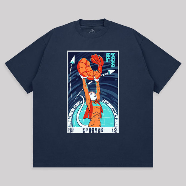 In Shrimp We Trust Unisex Oversized T-shirt