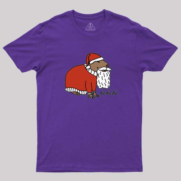 Capybara Santa Claus says Ho Ho Ho Geek T-Shirt