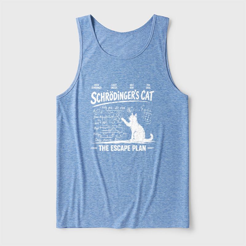Schrodinger's Cat Escape Plan Interesting Physics Science Ultra Soft Heather Tank