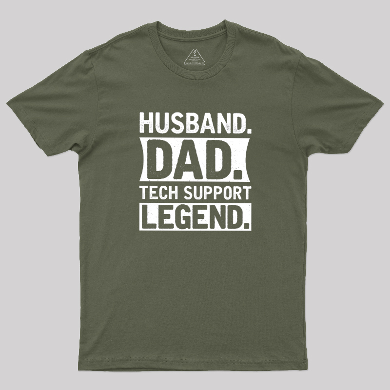 Husband Dad Tech Support Geek T-Shirt