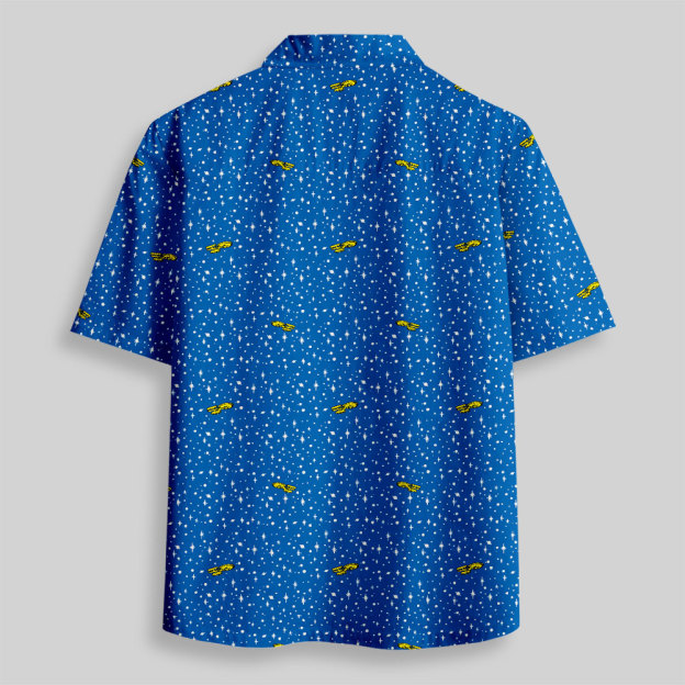 Minimalist Deep Space Explorer Button Up Pocket Shirt