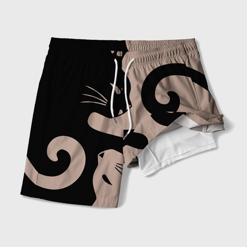 Cats Rule Geek Hawaiian Swim Trunks