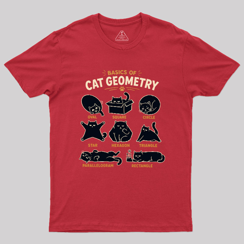 Basic Of Cat Geometry Geek T-Shirt