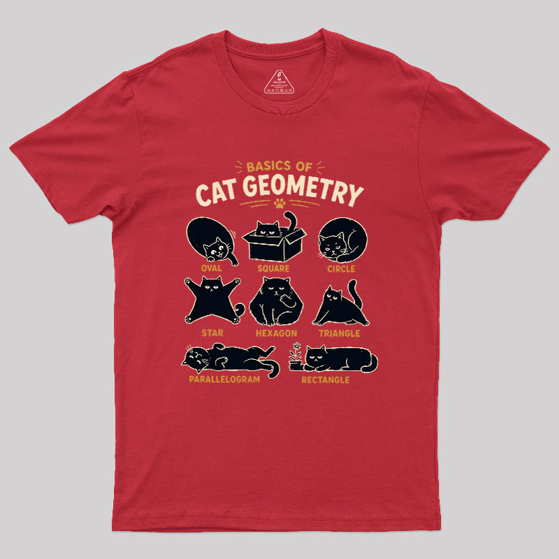 Basic Of Cat Geometry Geek T-Shirt