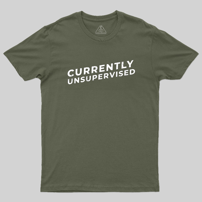 Currently Unsupervised Badge Geek T-Shirt