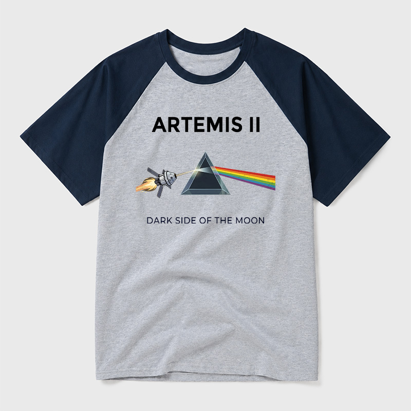 Dark Side of the Moon Geek Retro Raglan T-Shirt