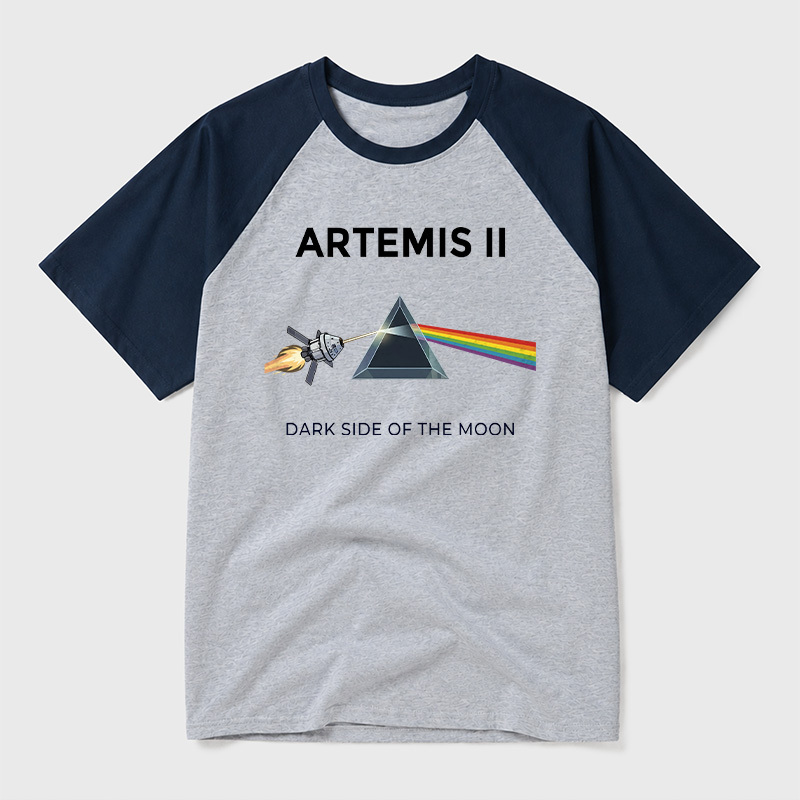 Dark Side of the Moon Geek Retro Raglan T-Shirt