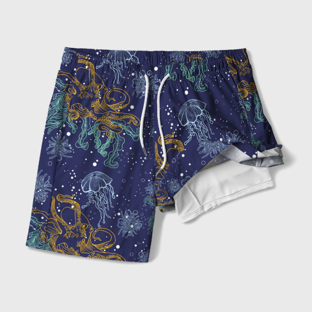  Geek Hawaiian Swim Trunks