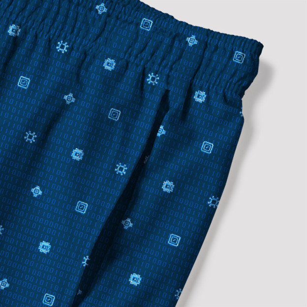 Code Circuit Geek Hawaiian Swim Trunks